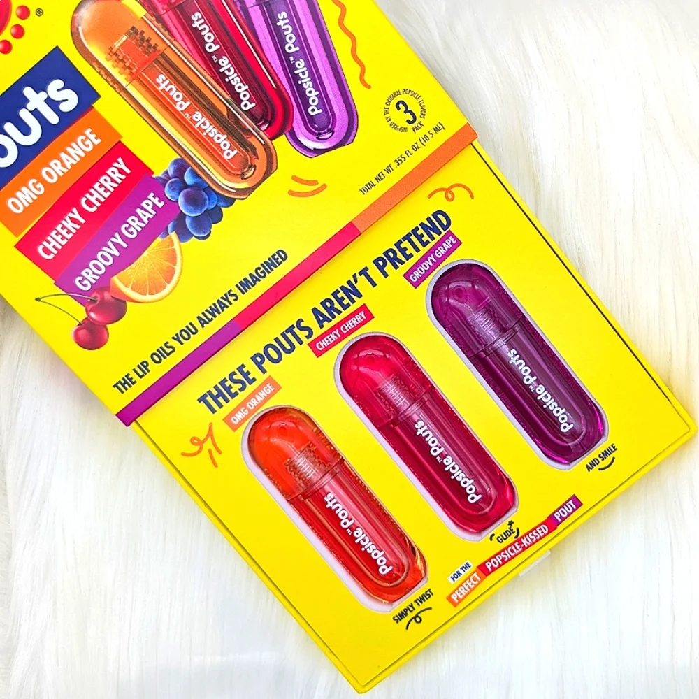 🔴 POPSICLE Pouts Lip Oils Trio - Limited Edition